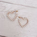 Pearl Heart Hoop Earrings