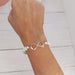 Infinity pearl stretch bracelet white