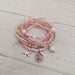 Happiness Comes In Waves Bracelet Set- PINK