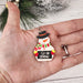Wood Let it Snow Snowman Earrings