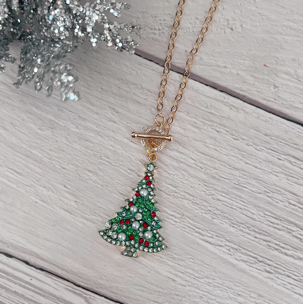 Rhinestone Tree Necklace