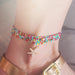 Seed Bead Starfish Charm Ankle Bracelet