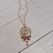 Rhinestone Christmas Lollipop Necklace