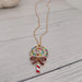 Rhinestone Christmas Lollipop Necklace