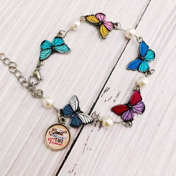 Butterfly Charm Bracelet - Kole Jax DesignsButterfly Charm Bracelet