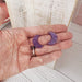 Glitter Resin Purple Moon Stud Earrings