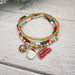 Santa Seed Bead Bracelet Set