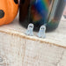 Iridescent Glitter Resin Ghost Stud Earrings