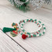 Merry Christmas Seed Bead Bracelet Set