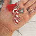 Rhinestone Candy Cane Necklace