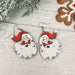 Wood Santa Dangle Earrings