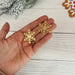 Gold Glitter Resin Dangle Snowflake Earrings
