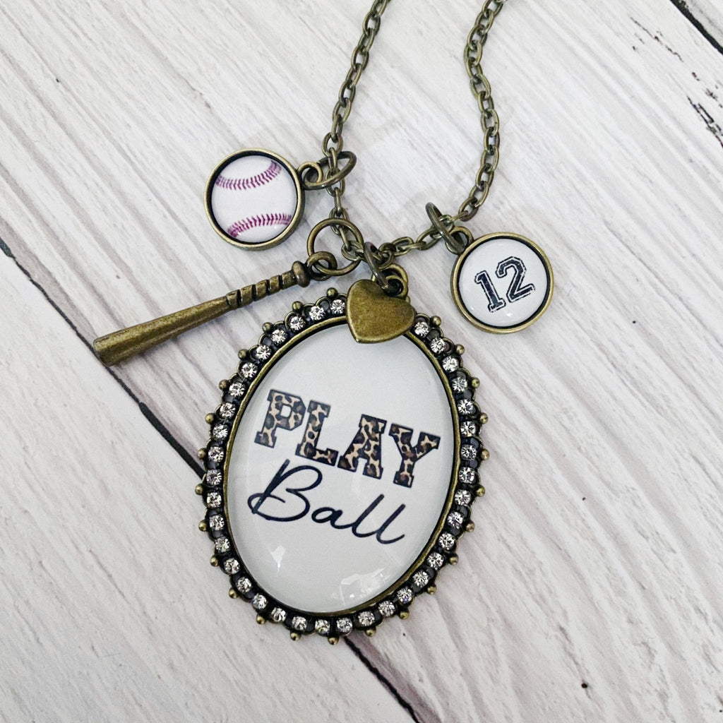 Play Ball Baseball and/or Softball Necklace - Kole Jax DesignsPlay Ball Baseball and/or Softball Necklace