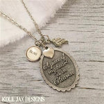 A piece of my heart is in heaven necklace with optional personalized n ...