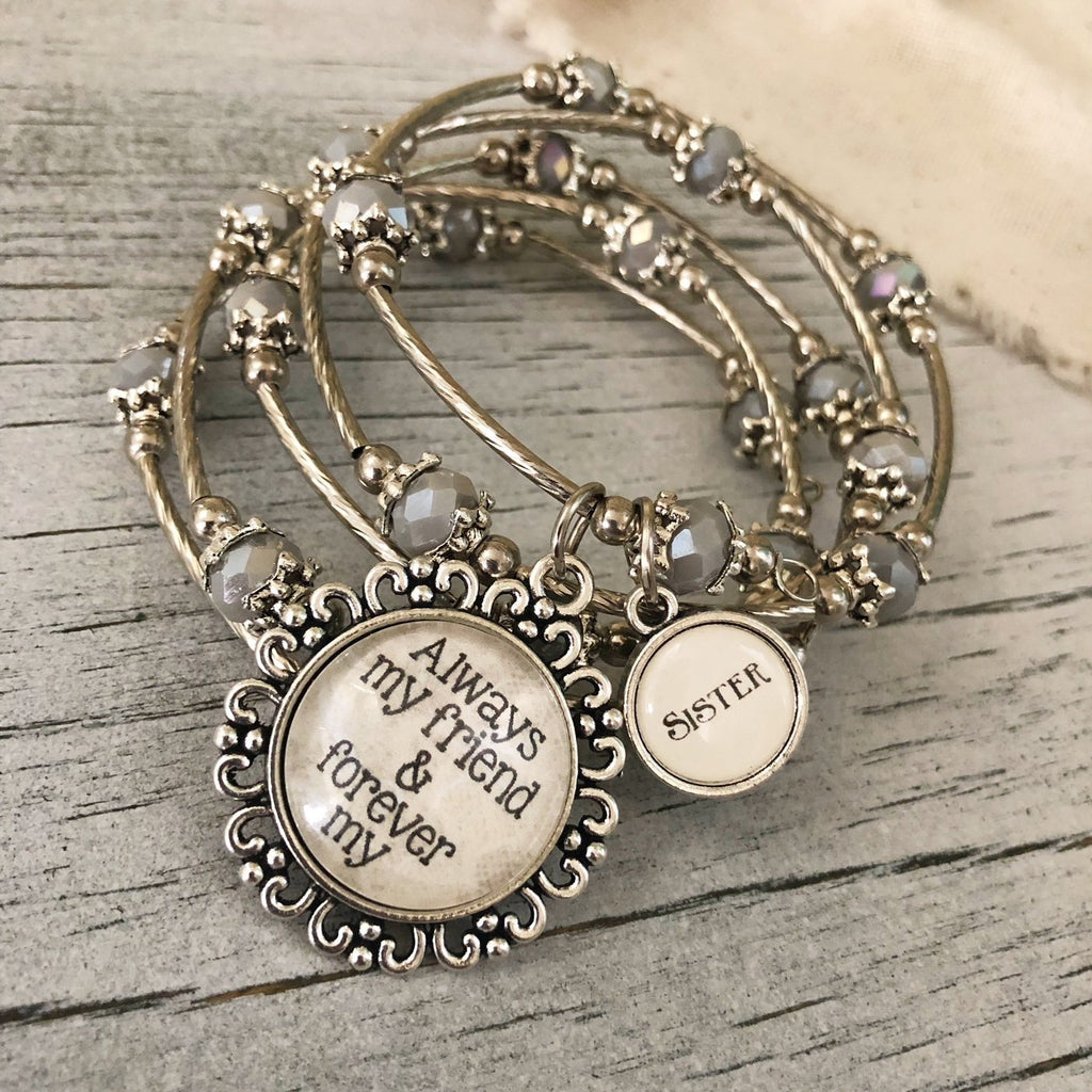 Always my friend and forever my sister wrap bracelet - Kole Jax DesignsAlways my friend and forever my sister wrap bracelet