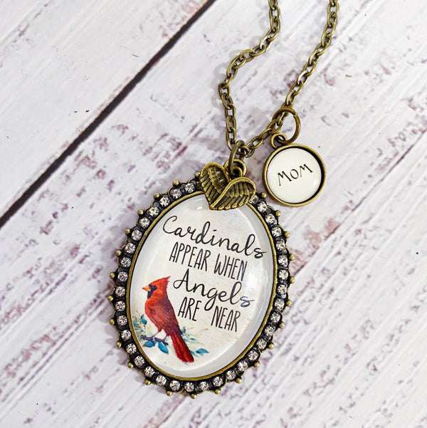 Cardinals Appear When Angels Are Near Necklace with Personalized Charm options - Kole Jax DesignsCardinals Appear When Angels Are Near Necklace with Personalized Charm options