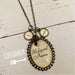 Custom Glass Oval Pendant necklace can say ANY name on oval with optional name charms