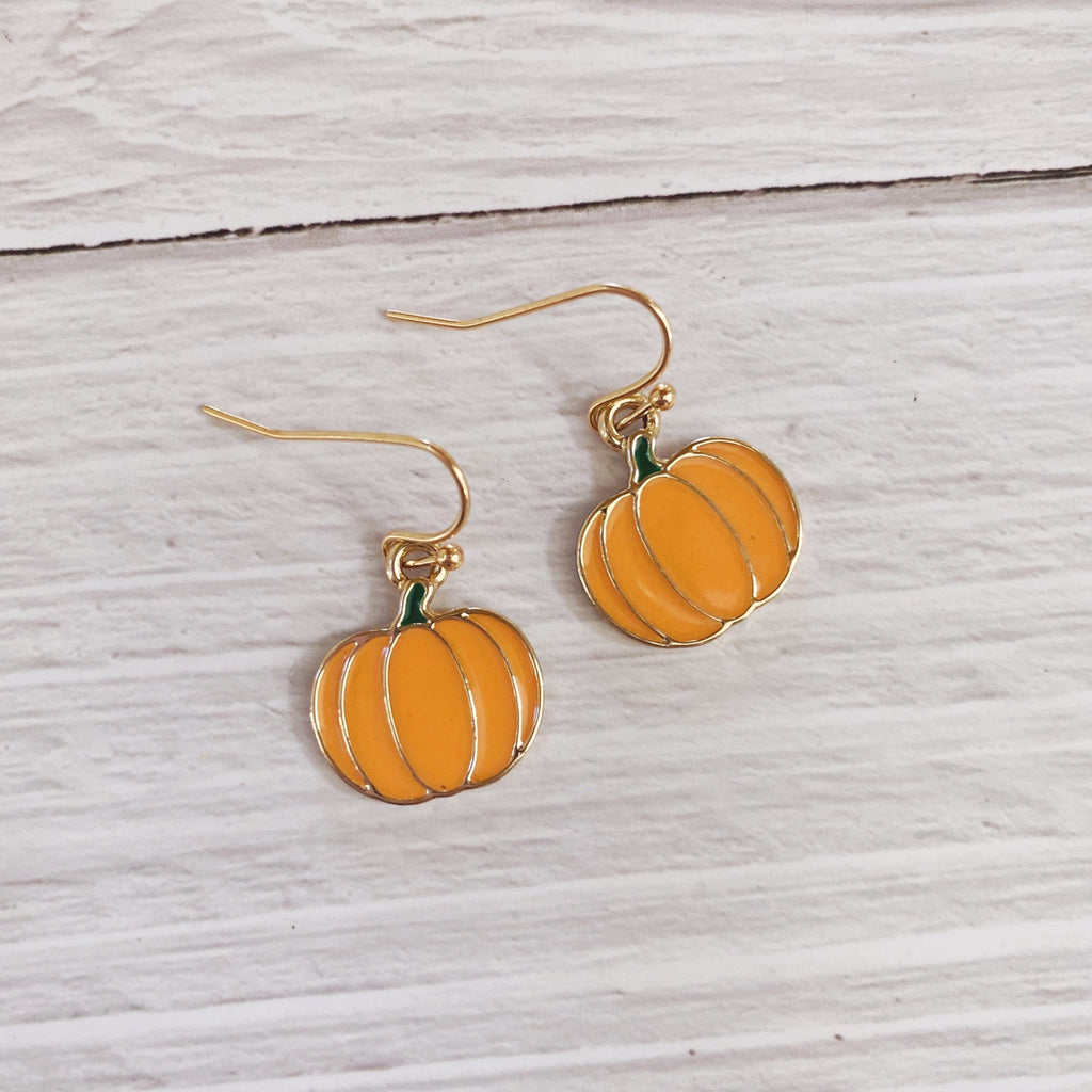Enamel Pumpkin Earrings