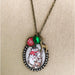 Frosty the Snowman and Reindeer Christmas Necklace