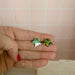 Glitter Resin Sea Turtle Stud Earrings - Kole Jax DesignsGlitter Resin Sea Turtle Stud Earrings