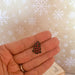 Buffalo Plaid Black Glitter Christmas Tree Earrings