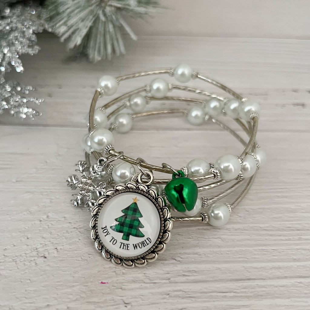 Plaid Tree Wrap Bracelet