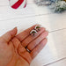 Glitter Resin Gingerbread House Christmas Earrings