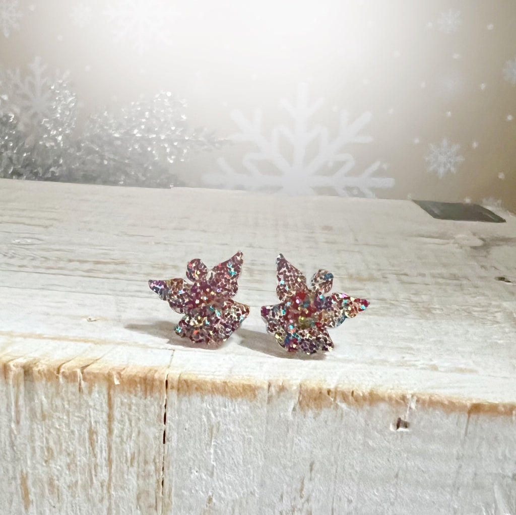 Glitter Resin Angel Earrings Multi Color