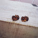 Chunky Glitter Pumpkin Stud Earrings