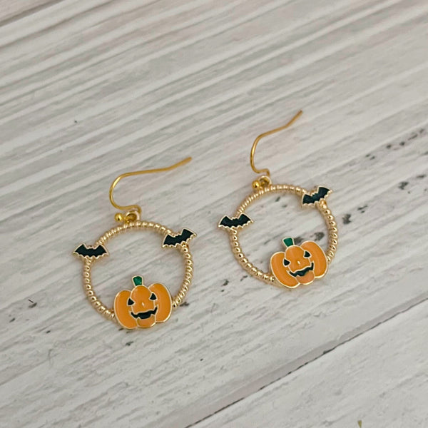 Spooky Sumner-Halloween Twist Hoop Earrings