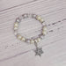 Pearl Snowflake charm holiday Christmas bracelet