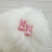 Glitter Resin Pearl Bunny Tail Earrings