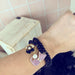 Lavender Cat Charm Bracelet