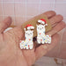 Glitter Christmas Llama Dangle Earrings