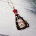 Rhinestone Christmas Tree Cat Necklace