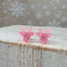 Glitter Resin Pink Reindeer Earrings