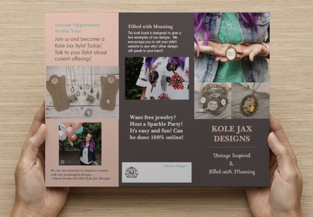 Kole Jax Stylist Look Book Brochures