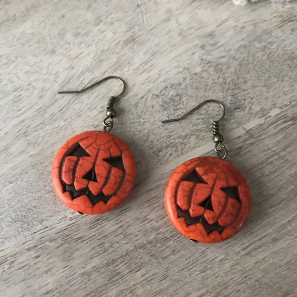 Pumpkin Halloween Earrings - Kole Jax DesignsPumpkin Halloween Earrings