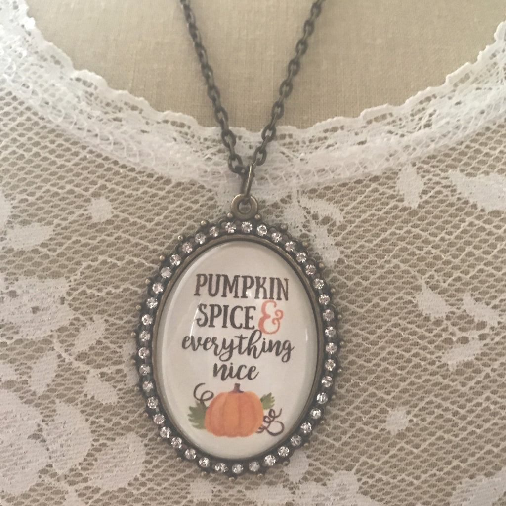 Pumpkin spice and everything nice necklace - Kole Jax DesignsPumpkin spice and everything nice necklace