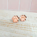 Rose Gold Resin Paw Print Stud Earrings - Kole Jax DesignsRose Gold Resin Paw Print Stud Earrings